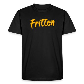 Frites,Frites,Frites,Pommes de terre,Frites - T-shirt Premium bio Homme - noir - Devant - Nico (187cm)