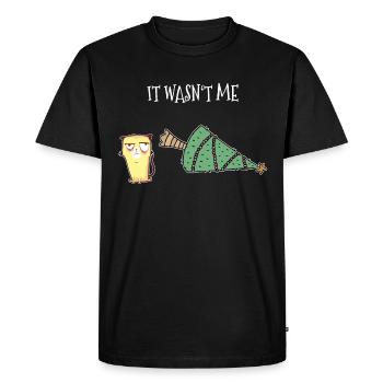 Christmas cat - Men's Premium Organic T-Shirt - black - Front - Nico (187cm)