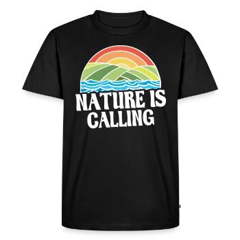 amoureux de la nature - T-shirt Premium bio Homme - noir - Devant - Nico (187cm)