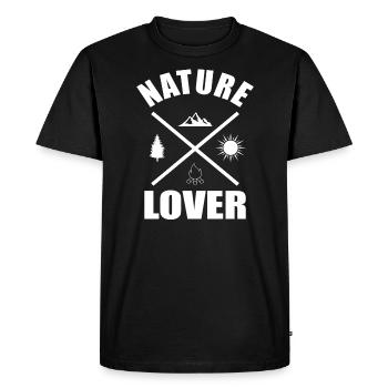 Amoureux de la nature - T-shirt Premium bio Homme - noir - Devant - Nico (187cm)