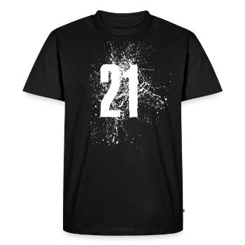21 ans - T-shirt Premium bio Homme - noir - Devant - Nico (187cm)