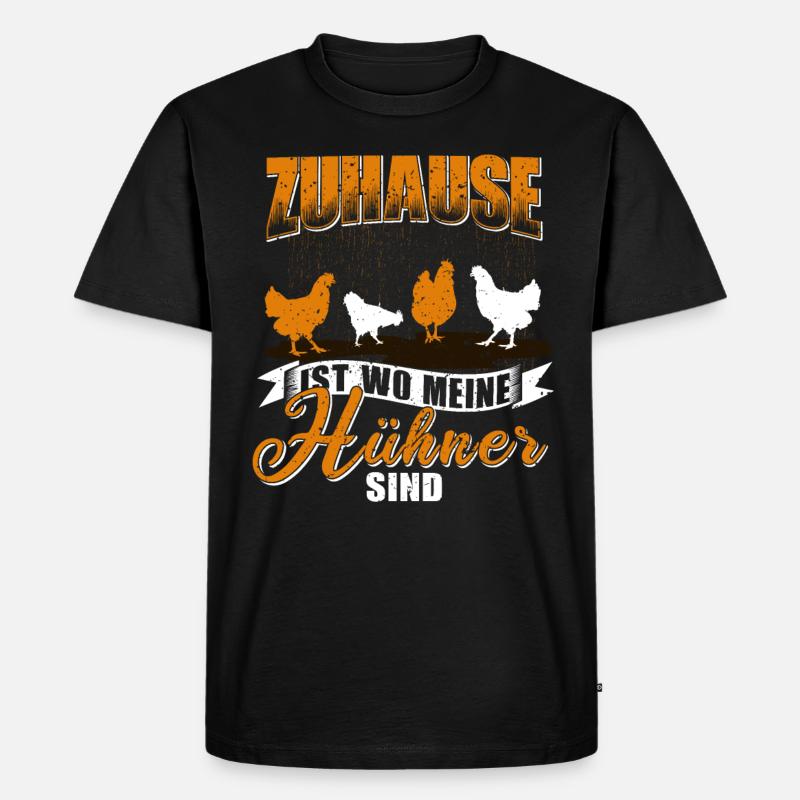 Huhn Hühner Spruch Liebe - Männer Premium Bio T-Shirt - Schwarz