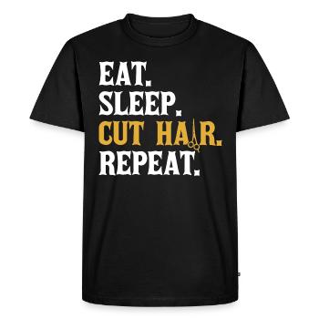 hair stylist - Men's Premium Organic T-Shirt - black - Front - Nico (187cm)