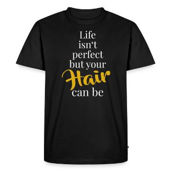 Coiffeur coiffeur coiffeur coiffeur - T-shirt Premium bio Homme - noir - Devant - Nico (187cm)