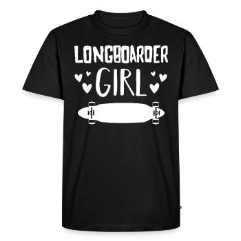 Longboarder Girl Longboard Longboarding Skate - Men's Premium Organic T-Shirt - black - Front - Nico (187cm)