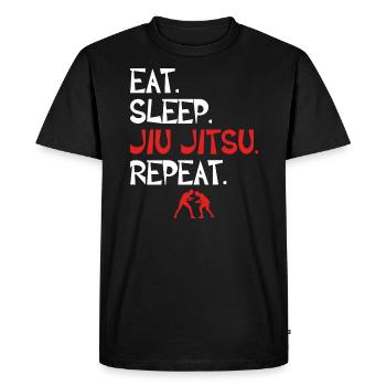 Brazilian Jiu Jitsu BJJ - Men's Premium Organic T-Shirt - black - Front - Nico (187cm)