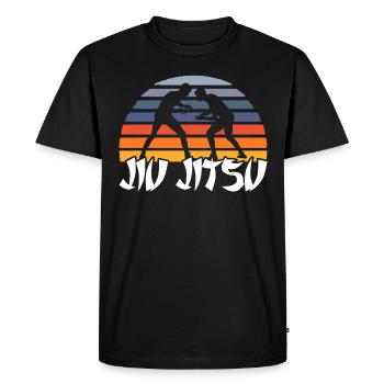 Jiu Jitsu BJJ Arts Martiaux Arts martiaux Arts martiaux MMA - T-shirt Premium bio Homme - noir - Devant - Nico (187cm)