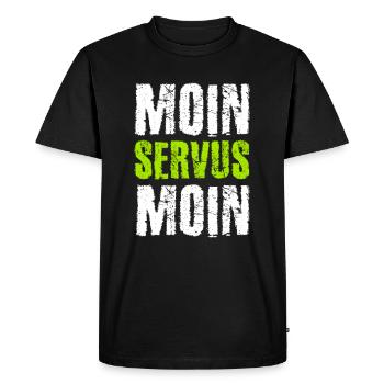 Moin Servus Moin - T-shirt Premium bio Homme - noir - Devant - Nico (187cm)