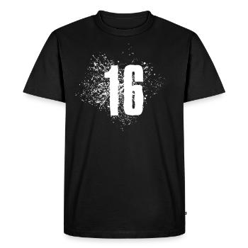 16 ans - T-shirt Premium bio Homme - noir - Devant - Nico (187cm)