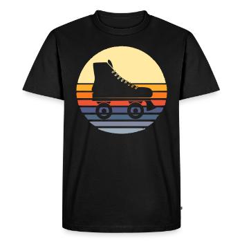 Retro Roller Inline Girl Inline Skates Skate - Men's Premium Organic T-Shirt - black - Front - Nico (187cm)