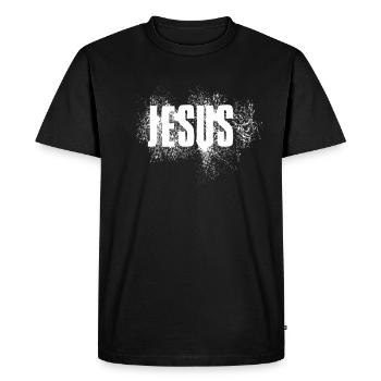 Jésus-Christ - T-shirt Premium bio Homme - noir - Devant - Nico (187cm)