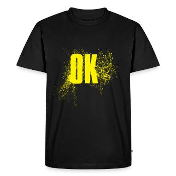OK, d’accord - T-shirt Premium bio Homme - noir - Devant - Nico (187cm)