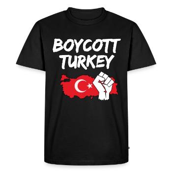 Boycott Turquie Turquie Syrie guerre - T-shirt Premium bio Homme - noir - Devant - Nico (187cm)