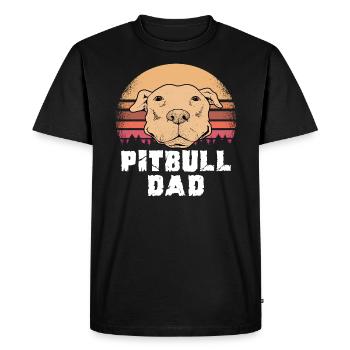 Pitbull Dad - T-shirt Premium bio Homme - noir - Devant - Nico (187cm)