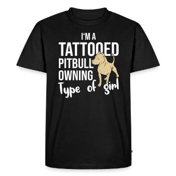 Pitbull Dog Love - T-shirt Premium bio Homme - noir - Devant - Nico (187cm)