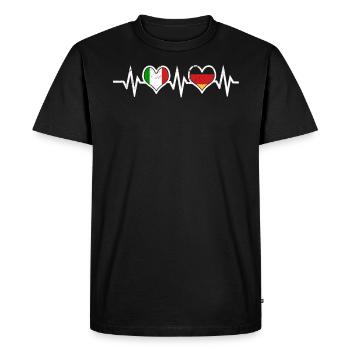 Allemagne Italie italienne et italienne - T-shirt Premium bio Homme - noir - Devant - Nico (187cm)