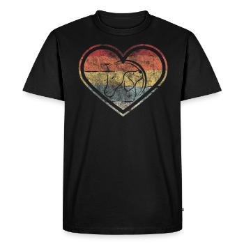 Dog Horses Say Amant et cavalier de chien - T-shirt Premium bio Homme - noir - Devant - Nico (187cm)