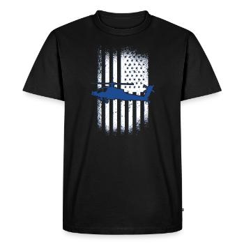 Helicopter pilot - Men's Premium Organic T-Shirt - black - Front - Nico (187cm)