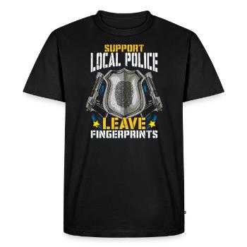 Police policière - T-shirt Premium bio Homme - noir - Devant - Nico (187cm)