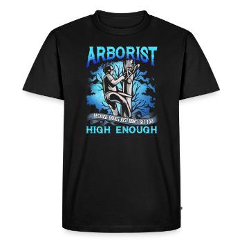 arborists - Men's Premium Organic T-Shirt - black - Front - Nico (187cm)