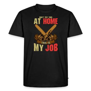 arborists - Men's Premium Organic T-Shirt - black - Front - Nico (187cm)