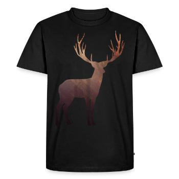 Cerf de forêt d'automne - T-shirt Premium bio Homme - noir - Devant - Nico (187cm)