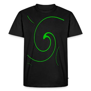 Neon Spirale - T-shirt Premium bio Homme - noir - Devant - Nico (187cm)