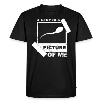Énonciations drôles de sperme - T-shirt Premium bio Homme - noir - Devant - Nico (187cm)