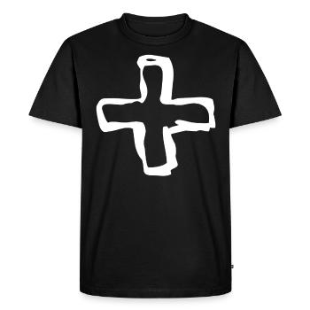 Plus Math Hyphen - Men's Premium Organic T-Shirt - black - Front - Nico (187cm)