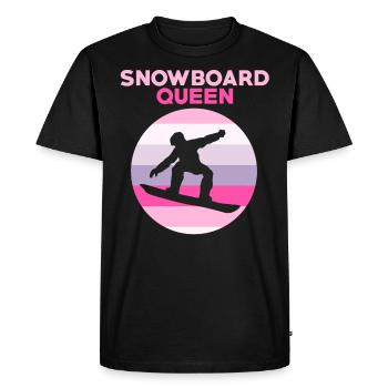 Conducteur de snowboard Conducteur de snowboard vacances d'hiver - T-shirt Premium bio Homme - noir - Devant - Nico (187cm)
