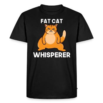 Big cat cat lover fat cats - Men's Premium Organic T-Shirt - black - Front - Nico (187cm)