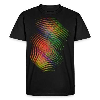 Color waves - Men's Premium Organic T-Shirt - black - Front - Nico (187cm)