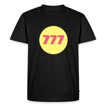 777 - T-shirt Premium bio Homme - noir - Devant - Nico (187cm)