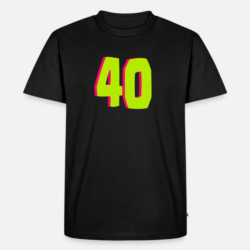 40th birthday - Men's Premium Organic T-Shirt - black