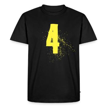 Idée cadeau 4 ans garçon fille - T-shirt Premium bio Homme - noir - Devant - Nico (187cm)