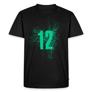 12 birthday 12 place number 12 cool stylish - Men's Premium Organic T-Shirt - black - Front - Nico (187cm)