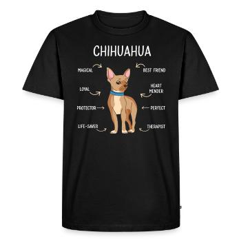 Amoureux des chiens chihuahua race de chien amour de chien - T-shirt Premium bio Homme - noir - Devant - Nico (187cm)
