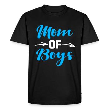 Maman de garçons - T-shirt Premium bio Homme - noir - Devant - Nico (187cm)