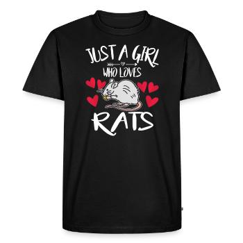 rat - Men's Premium Organic T-Shirt - black - Front - Nico (187cm)