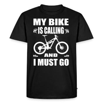 My Bike Is Calling And I Must Go Stumpjumper BIKE - Men's Premium Organic T-Shirt - black - Front - Nico (187cm)