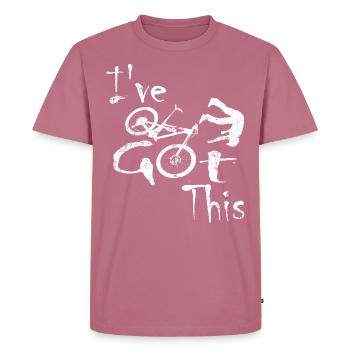 MTB Crash I've Got this Falling Downhill Retro - T-shirt Premium bio Homme - mauve - Devant - Nico (187cm)