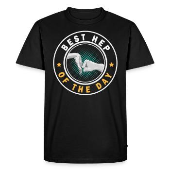 Le meilleur soignant au monde Infirmier HEP - T-shirt Premium bio Homme - noir - Devant - Nico (187cm)