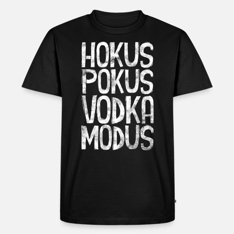 Hokus Pokus Vodka Modus - Männer Premium Bio T-Shirt - Schwarz