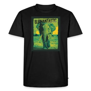 Elephantastic éléphant éléphants animaux amour des animaux - T-shirt Premium bio Homme - noir - Devant - Nico (187cm)