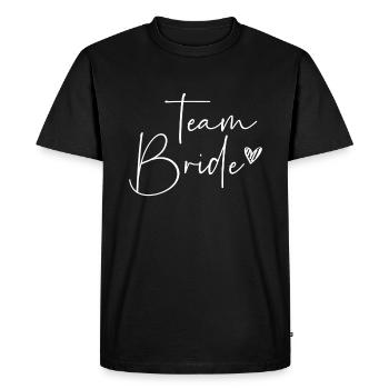 Team Bride - Men's Premium Organic T-Shirt - black - Front - Nico (187cm)