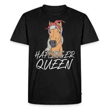 Haflinger horse horse farm équine disant - T-shirt Premium bio Homme - noir - Devant - Nico (187cm)