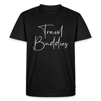 Copains de voyage - T-shirt Premium bio Homme - noir - Devant - Nico (187cm)
