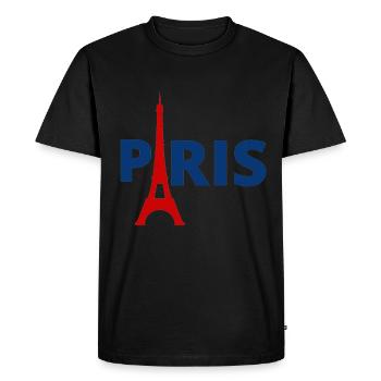 PARIS - T-shirt Premium bio Homme - noir - Devant - Nico (187cm)