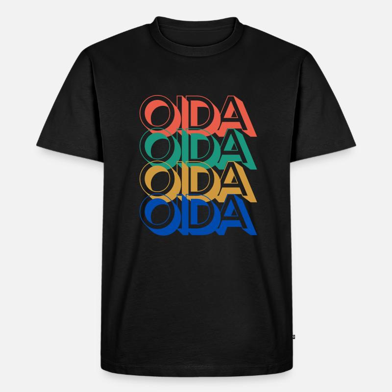 Oida Oida Oida Oida - Männer Premium Bio T-Shirt - Schwarz