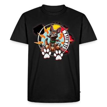 malinois - T-shirt Premium bio Homme - noir - Devant - Nico (187cm)